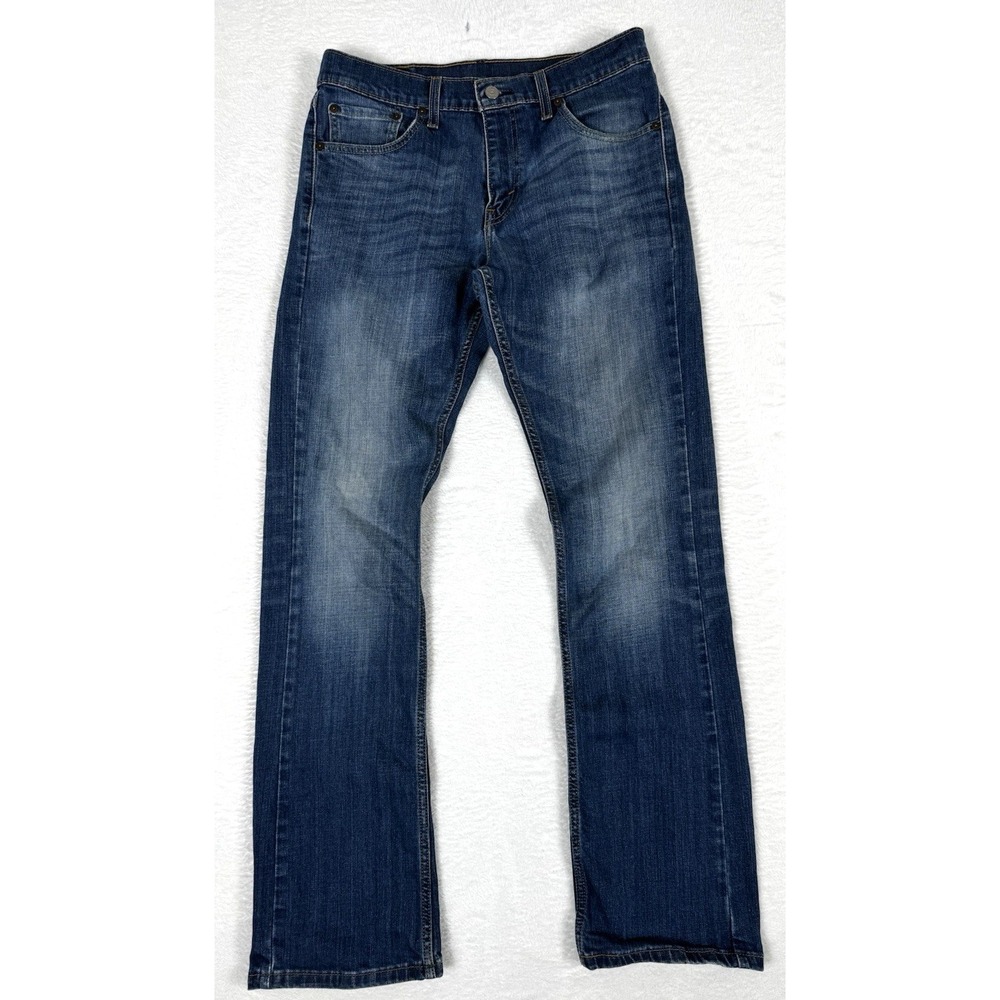 Levi's 527 Slim Bootcut Jeans Mens 32x34 Blue Dark Wash Denim Pants Western